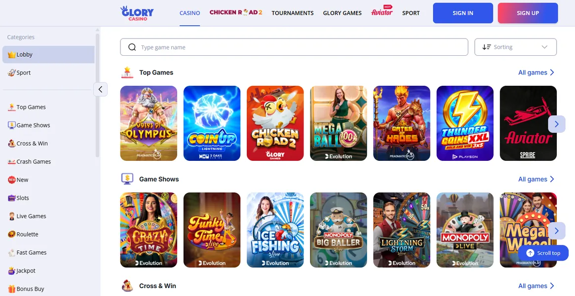 Bonuses & Promotions at Glory Casino